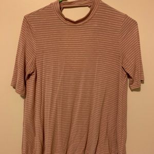 High neck, open back top